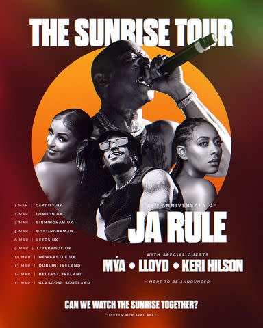 <p>ja rule/instagram</p> Tour poster