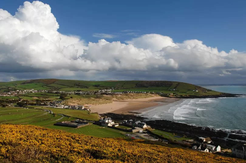 Croyde Bay as seen from nearby Baggy Point