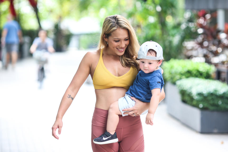 Alicia Pan with her one-year-old son, Koda. (PHOTO: Cheryl Tay)