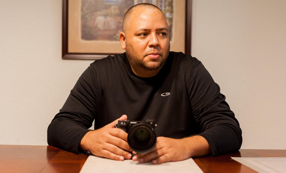 Omar Delgado, one of the first police officers to arrive at the scene of the Pulse nightclub shooting last year, was denied funds to treat his PTSD. He now uses photography as a way to cope with the stress. (Photo: Chris McGonigal/HuffPost)