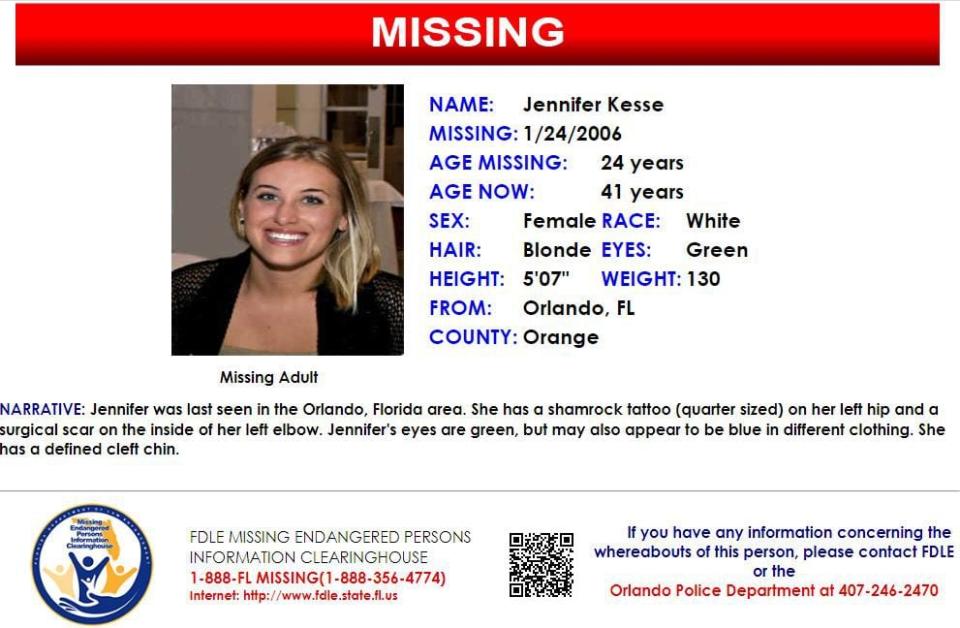 Jennifer Kesse was last seen in Orlando on Jan. 24, 2006.
