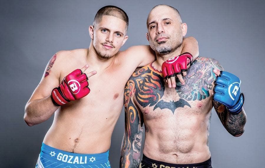 21-year-old MMA prospect Aviv Gozali with his fighting father Haim.