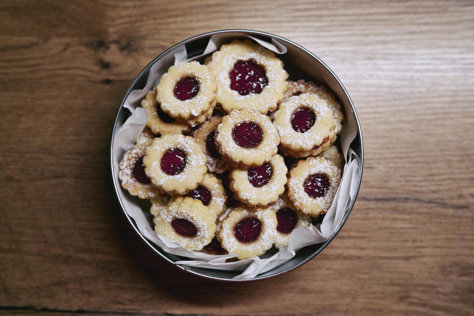 a tin of cookies