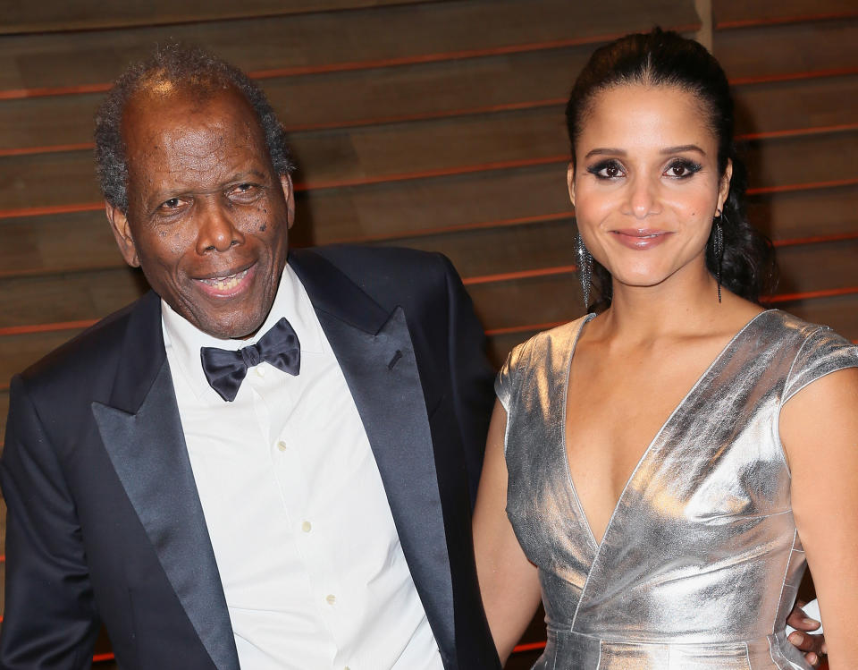 Sidney Poitier and daughter Sydney Tamila Poitier (David Livingston / Getty Images)