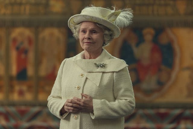 <p>Justin Downing/Netflix </p> Imelda Staunton on 'The Crown'