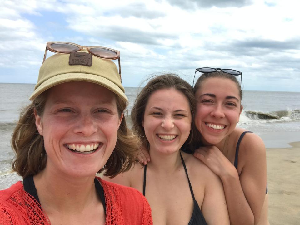 Reporter Emily Lytle enjoys a day at the beach in Cape Henlopen State Park with her friends Monica Gunkle and Danielle Dumais.