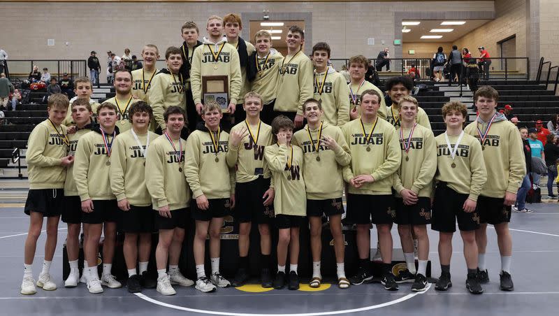 Juab High School’s boys wrestling team won its 3A Divisional.B state qualifying meet at Union High School on Saturday.