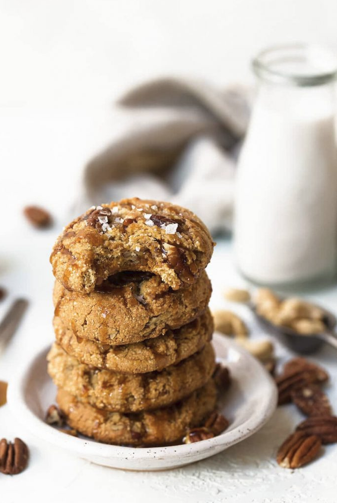 Salted Caramel Pecan Cookies