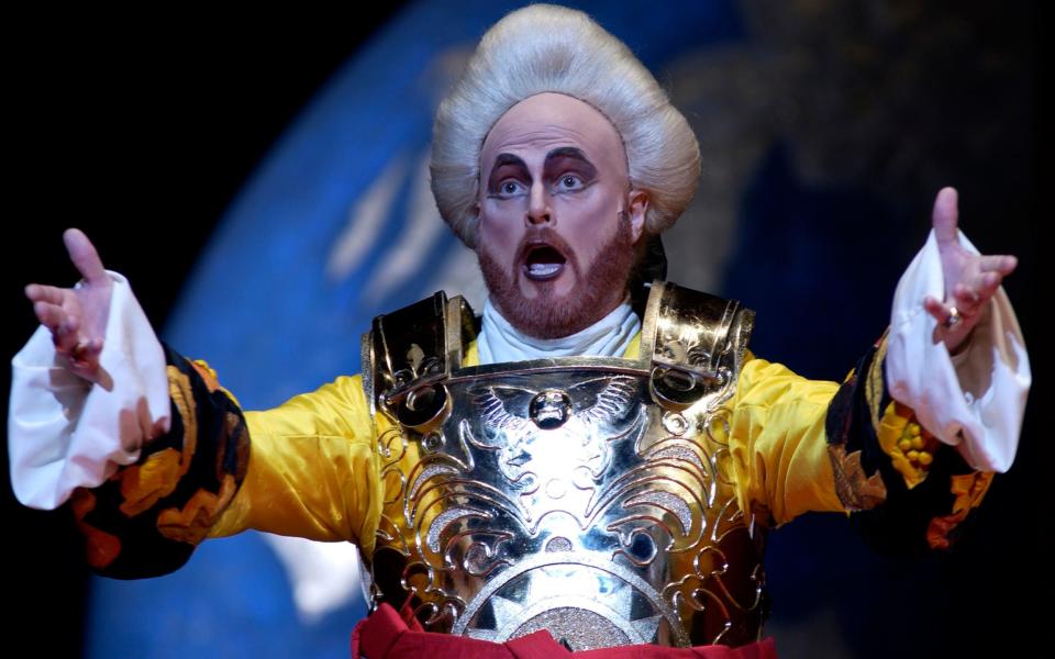 Bruce Ford (as Mitridate) in the Royal Opera's production of Mitridate Re Di Ponto  - Credit: Robbie Jack/Corbis