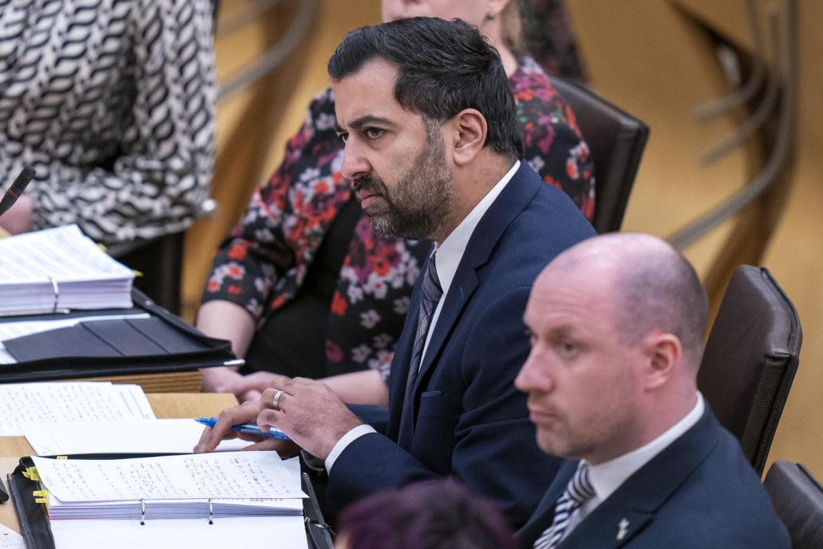 Humza Yousaf during First Minster's Questions <i>(Image: Jane Barlow)</i>