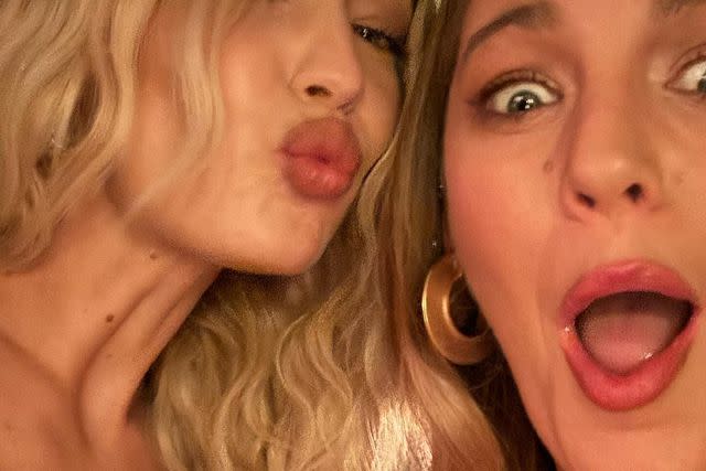 <p>Blake Lively/Instagram</p> Gigi Hadid and Blake Lively at Taylor Swift's 34th birthday party.