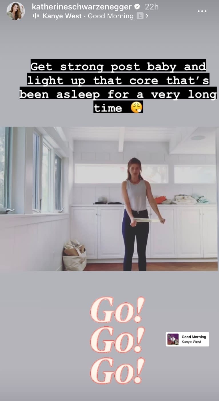 Katherine Schwarzenegger, Instagram Stories