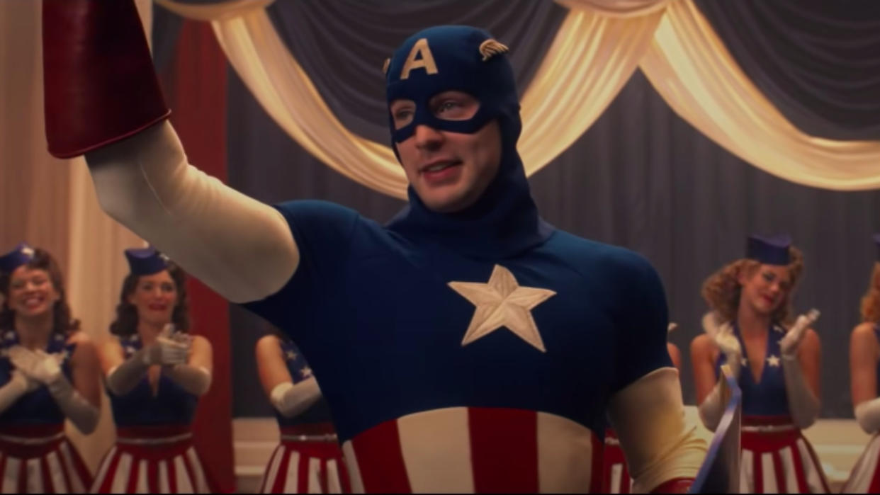  Chris Evans as Captain America in First Avenger. 