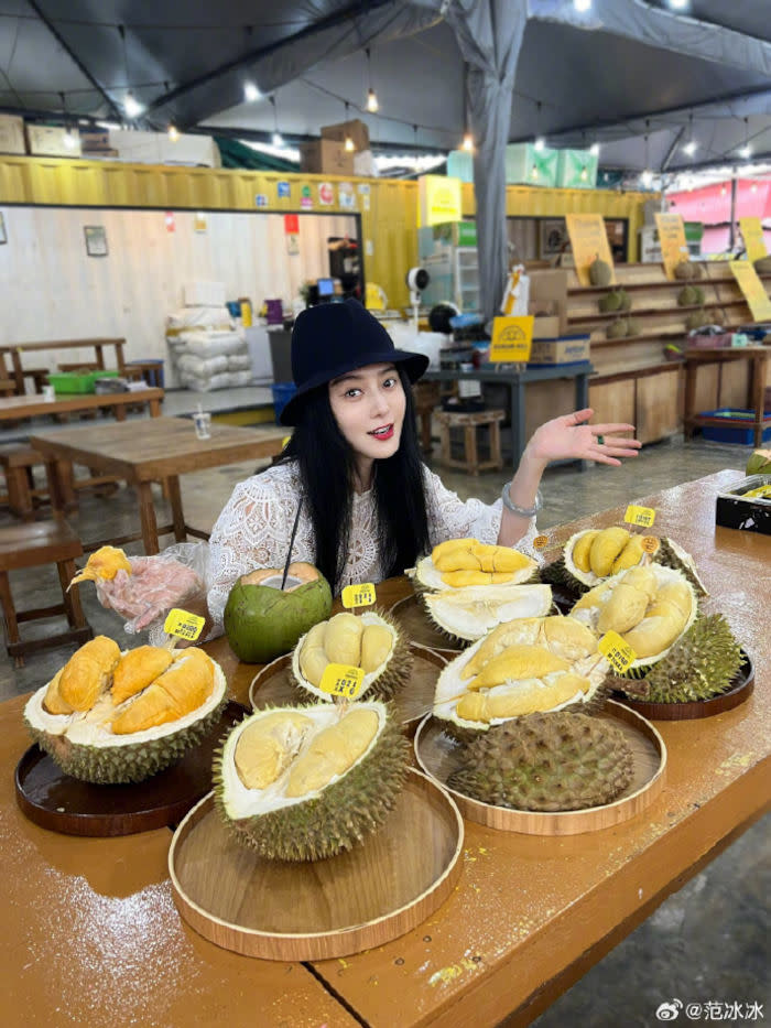 The actress enjoyed durians when she was in Malaysia last month