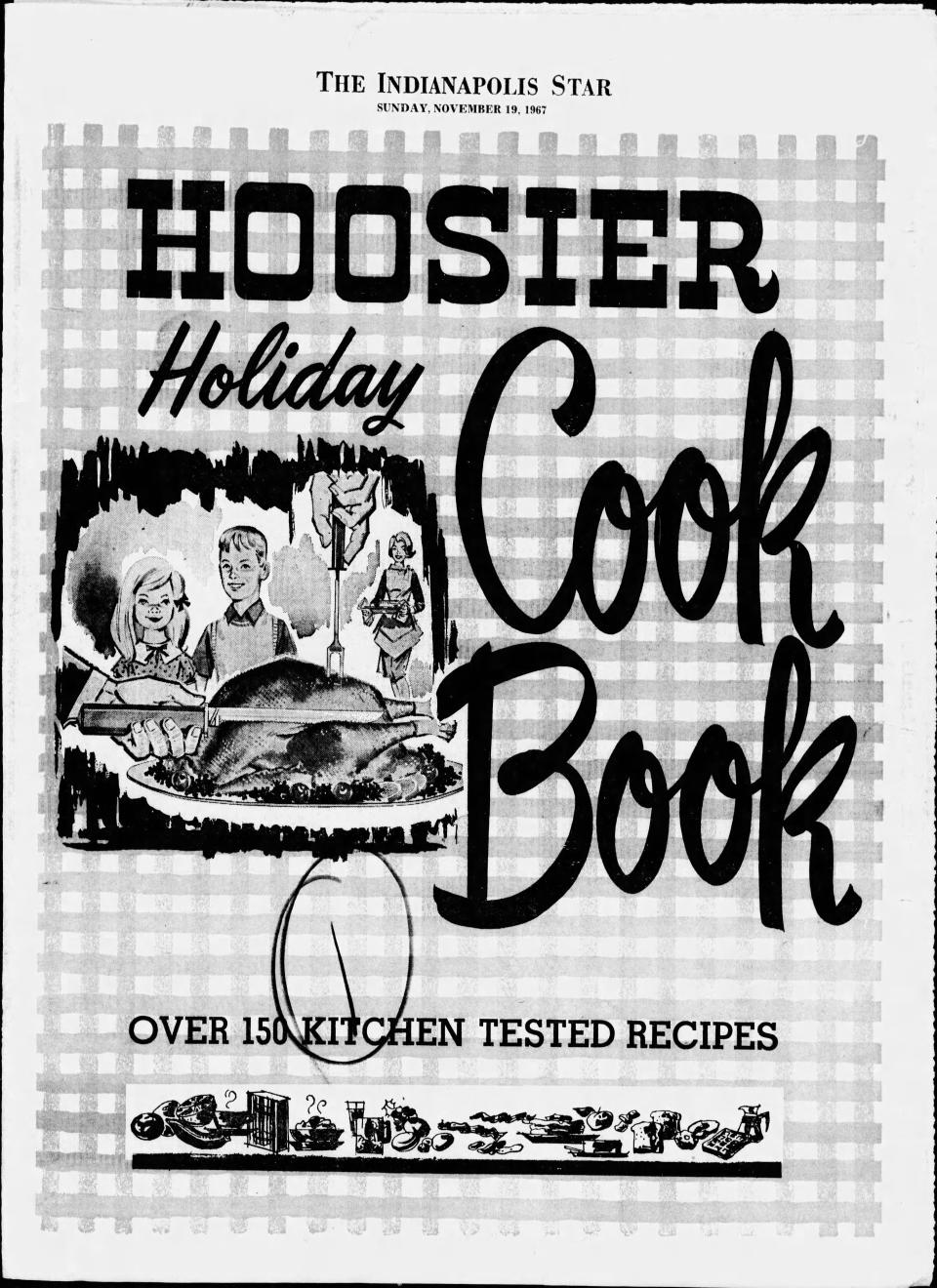 The cover of the Indianapolis Star Hoosier Holiday Cookbook, Nov. 19, 1967.