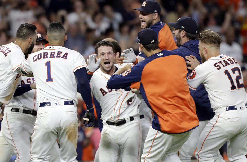 The red-hot Astros have a lot to celebrate lately, including vaulting to No. 1 in our power rankings. (AP)