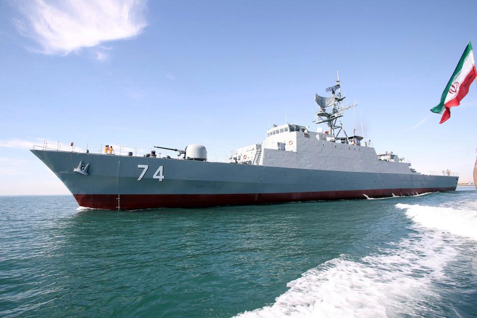 The new Iranian destroyer Sahand sails in Persian Gulf waters, in Bandar Abbas, Iran, December 1, 2018.