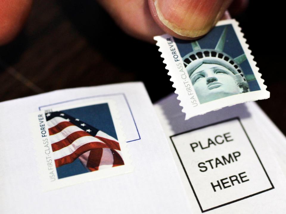 postage stamp mail envelope