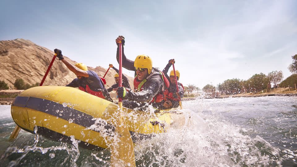 The water park says it utilizes 12.4 million gallons of water at any given time. - Al Ain Adventure Park