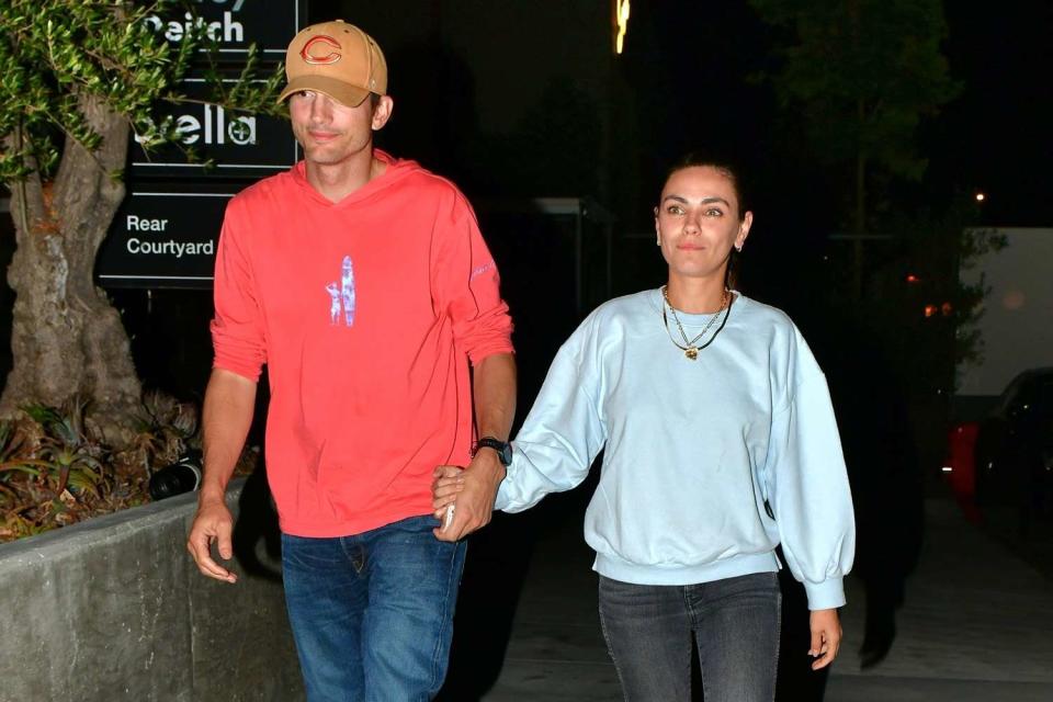 <p>BACKGRID</p> Ashton Kutcher, Mila Kunis