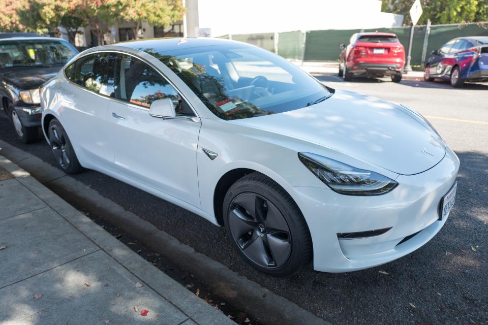 The Tesla Model 3 is set to arrive in Europe in February. Photo: Smith Collection/Getty Images