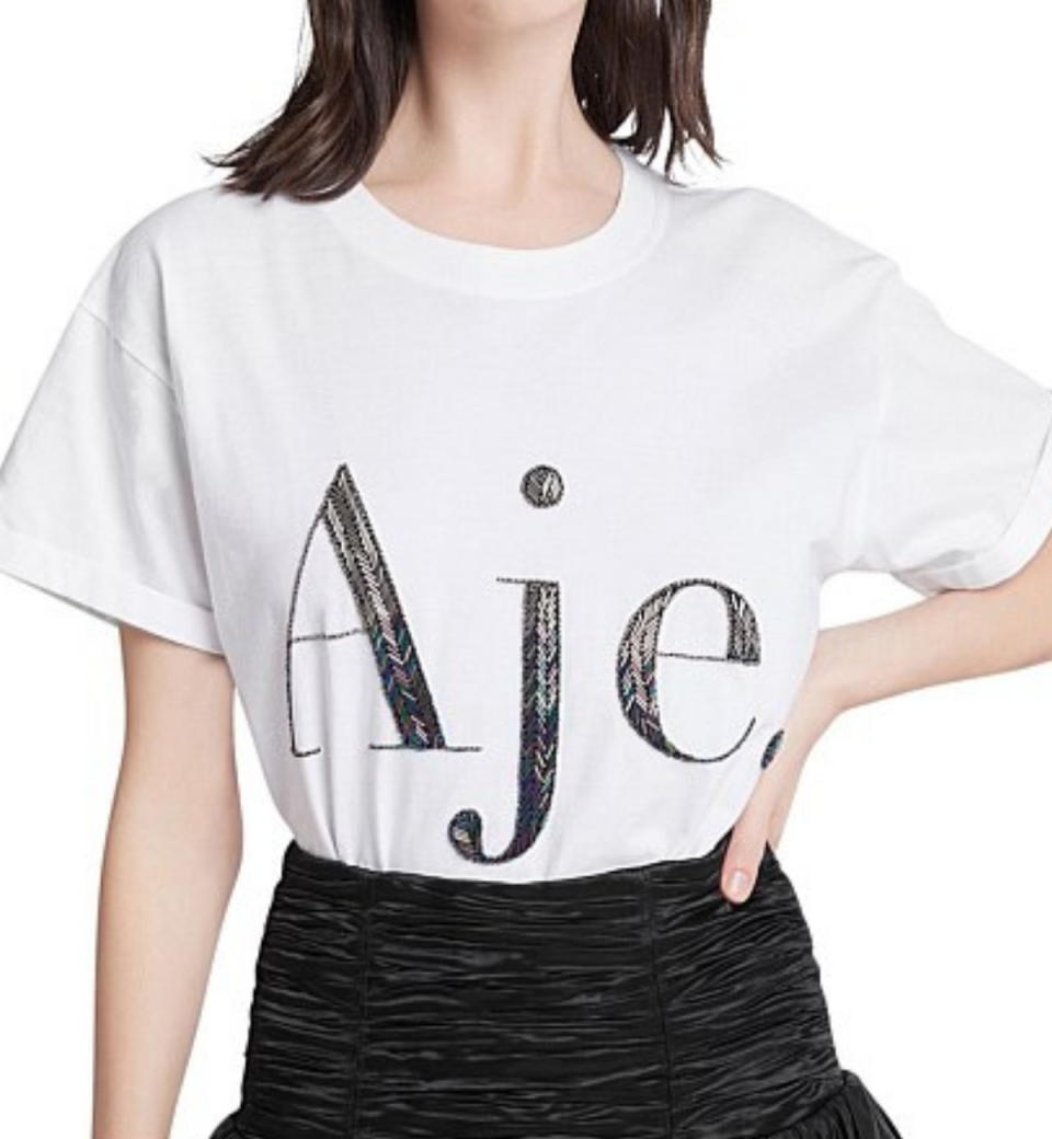 Aje ANDI BEADED T-SHIRT from David Jones