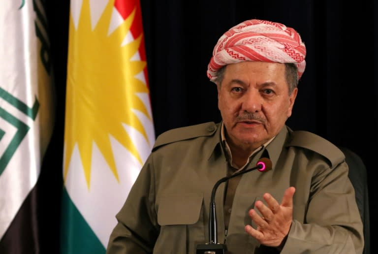 Iraqi Kurdish leader Massud Barzani vows to hold an independence referendum at a press conference in Arbil on September 24, 2017, the eve of the vote, despite angering the country's central government