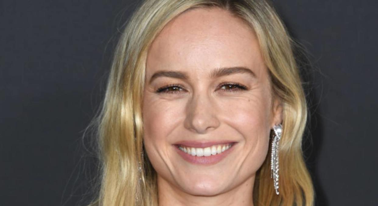 Brie Larson just wore a £16 Mango top - and it’s still in stock. (Getty Images) 