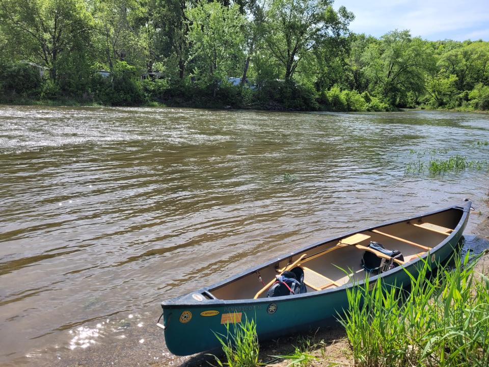 At the Lenon Mill put-in on the Middle Raccoon River in Panora.