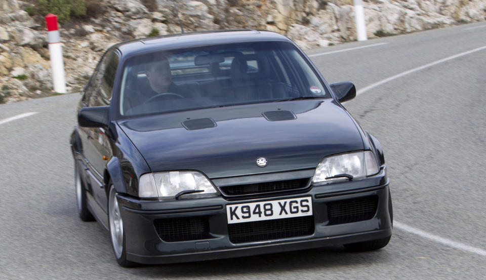 <p>Today, we barely raise an eye at 200-mph family sedans like the Cadillac CTS-V and Dodge Charger Hellcat, but in early-1990s England, there was serious debate over this, the Lotus Carlton. Lotus took an ordinary Vauxhall Carlton sedan, and cranked everything to 11, resulting in a 180-mph sleeper. It <a rel="nofollow noopener" href="http://jalopnik.com/an-amazing-lotus-tuned-sedan-terrorized-the-uk-in-a-vio-1575033146" target="_blank" data-ylk="slk:was the perfect car for criminals;elm:context_link;itc:0;sec:content-canvas" class="link ">was the perfect car for criminals</a>, and it inspired a heated public debate over if it was too quick for a family sedan. Seriously.</p>
