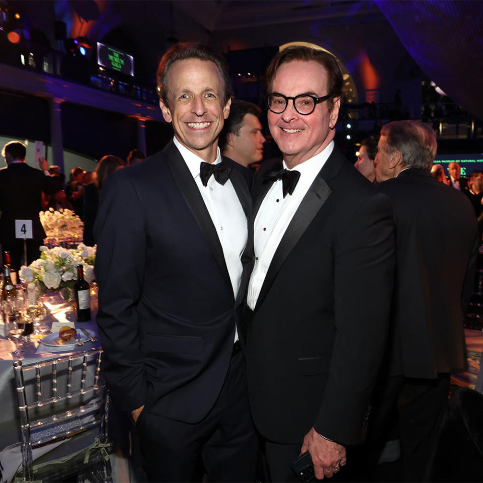 Seth Meyers and Steve Higgins attend the American Museum of Natural History's 2023 Museum Gala at the American Museum of Natural History on November 30, 2023 in New York City.