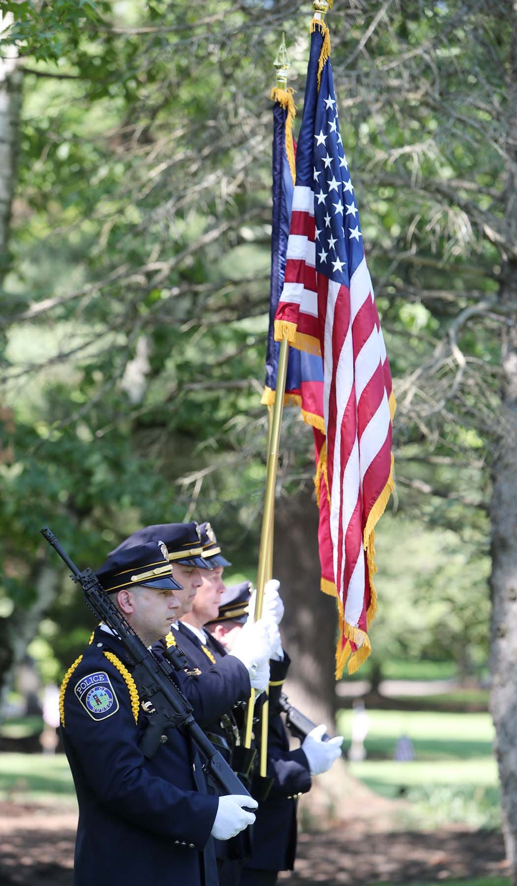 The Hudson Police Department Honor Guard was among the participants in the 2022 Hudson Memorial Day Parade.