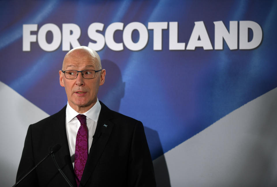 Sir Keir Starmer said the ‘only ambition’ of SNP – led by John Swinney – is to ‘break up the UK’ (Michael Boyd/PA)