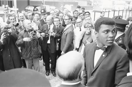 US boxer Muhammad Ali (formerly Cassius Clay) is pictured at his West End Hotel during his stay in London, Britain to fight Henry Cooper May 9. 1966.Mandatory Credit: Action Images / MSI/File Photo