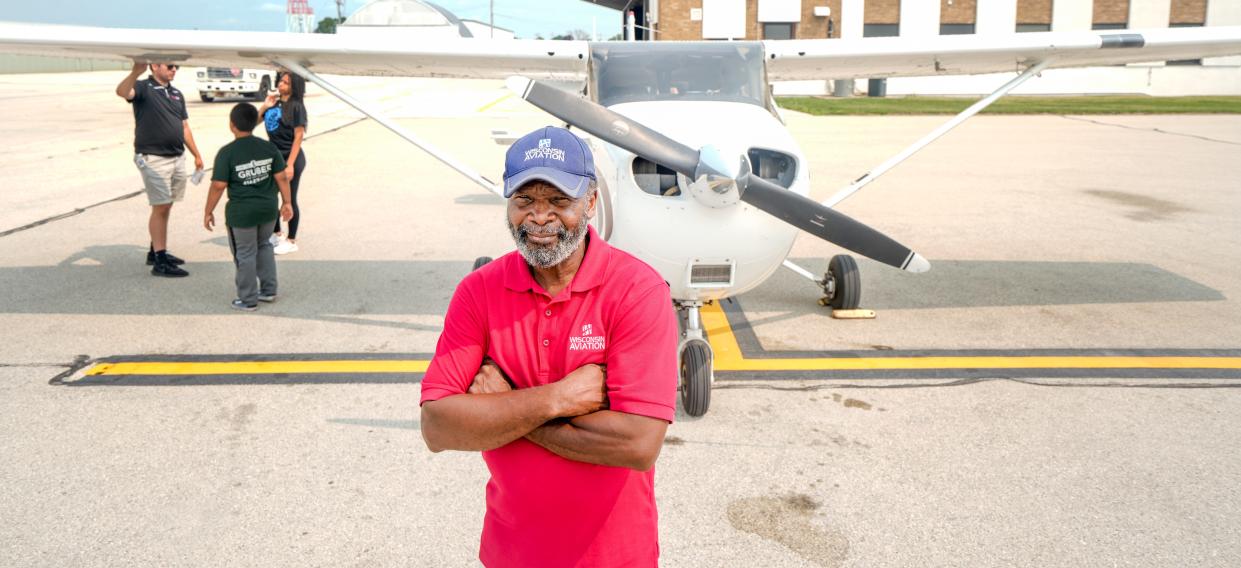Charles Allen oversees New Beginnings Aviation Ministry at Timmerman Airport in Milwaukee. Allen is trying to pass along his love of aviation to children and teens of color.