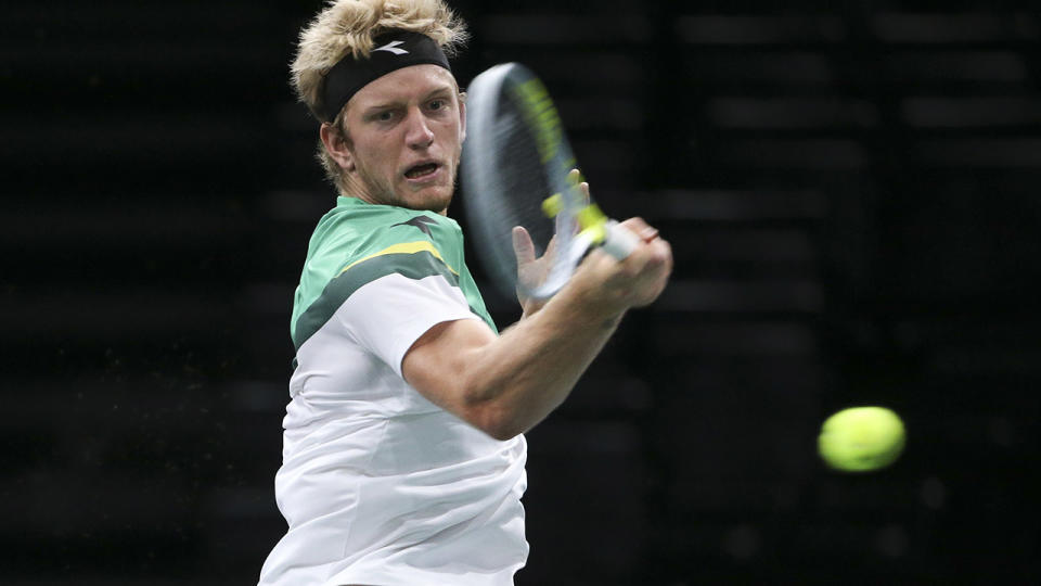 Alejandro Davidovich Fokina, pictured here in action at the ATP Paris Masters in November.