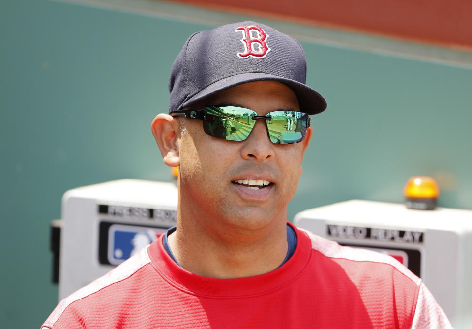 Boston Red Sox manager Alex Cora should win AL Manager of the Year in his first season. (AP)