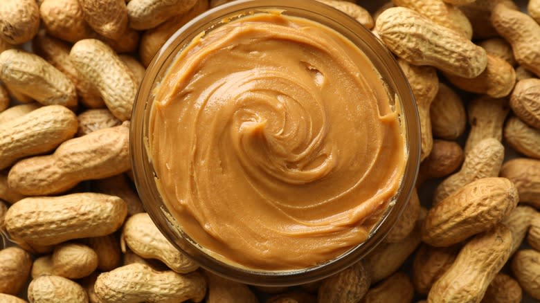 Peanut butter and nuts