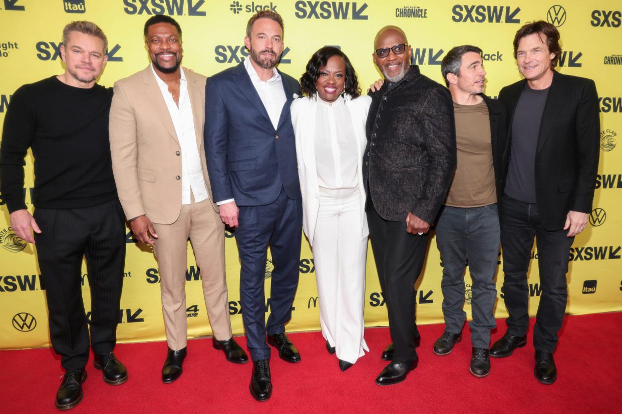 Matt Damon, Chris Tucker, Ben Affleck, Viola Davis, Julius Tennon, Chris Messina and Jason Bateman at the premiere of "AIR"