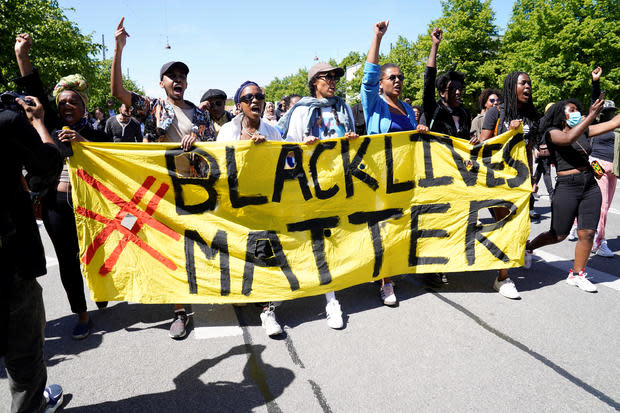 Protest in front of the U.S. Embassy in Copenhagen 