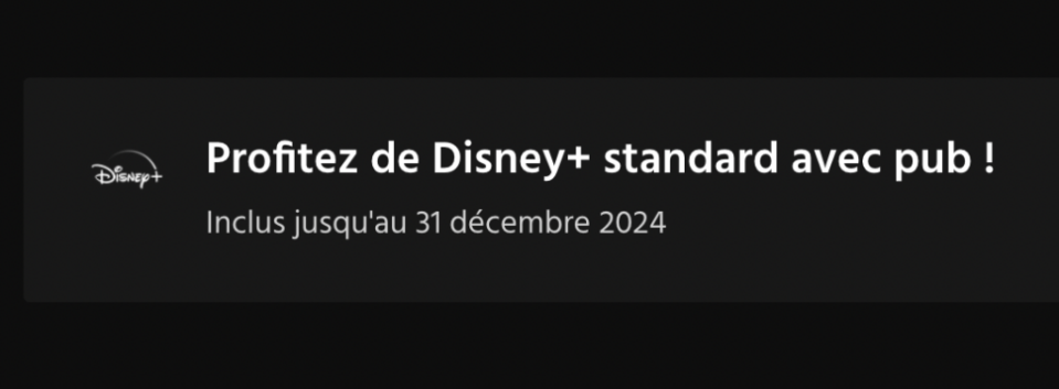 L'offre Disney+ dans Canal+ // Source : Capture d'écran