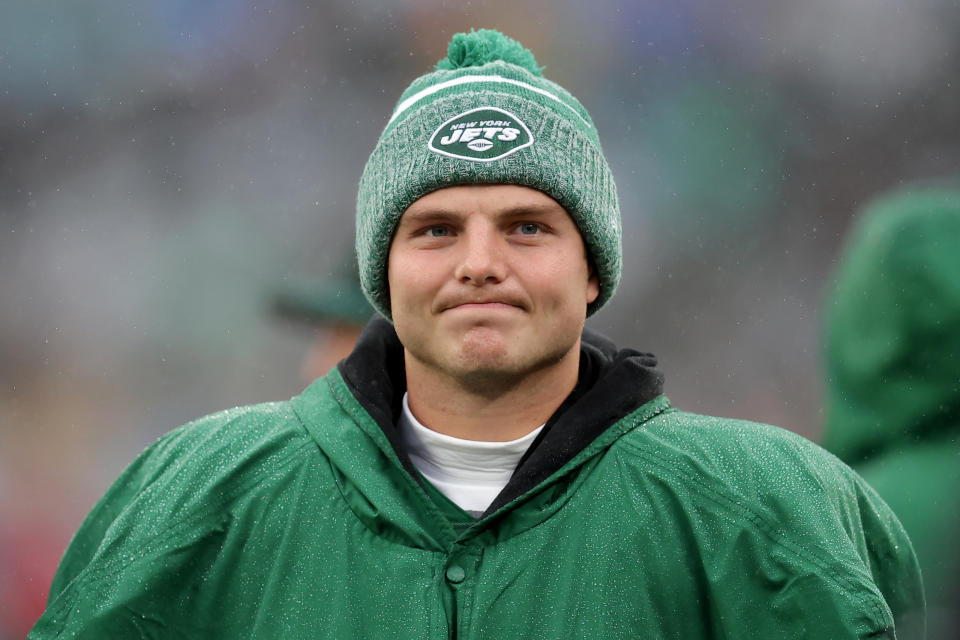 It makes sense Zach Wilson would be reluctant about playing behind the Jet's offensive line again. But with his long-term NFL future on the line, he really didn't have much of a choice. (Brad Penner-USA TODAY Sports)