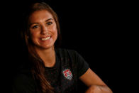 DALLAS, TX - MAY 15: Soccer player, Alex Morgan, poses for a portrait during the 2012 Team USA Media Summit on May 15, 2012 in Dallas, Texas. (Photo by Ronald Martinez/Getty Images)