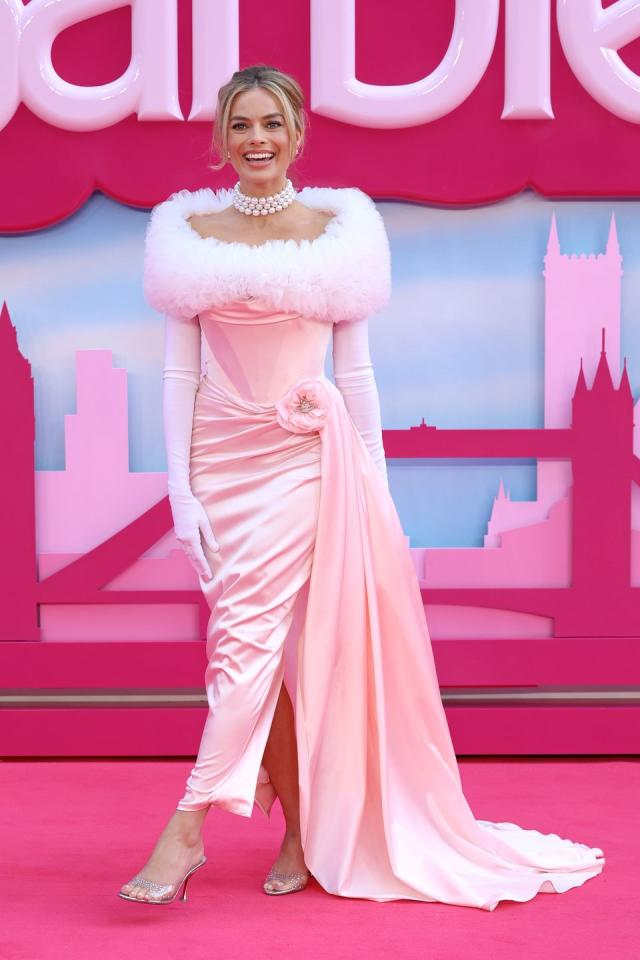 Margot Robbie's look for the Barbie premiere in London is hands-down her  best yet
