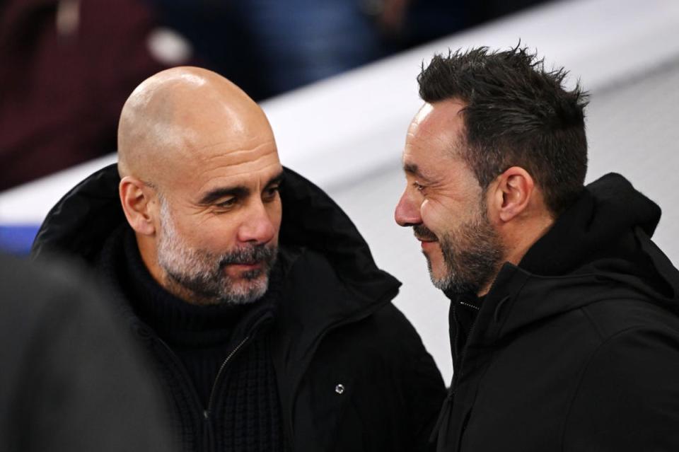 Pep Guardiola is among De Zerbi’s admirers (Getty Images)