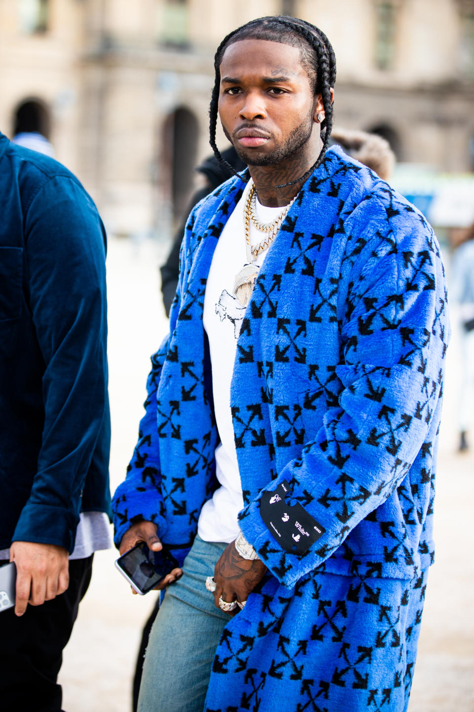 Rapper Pop Smoke pictured in January attending a fashion show in France. Source: Getty Images