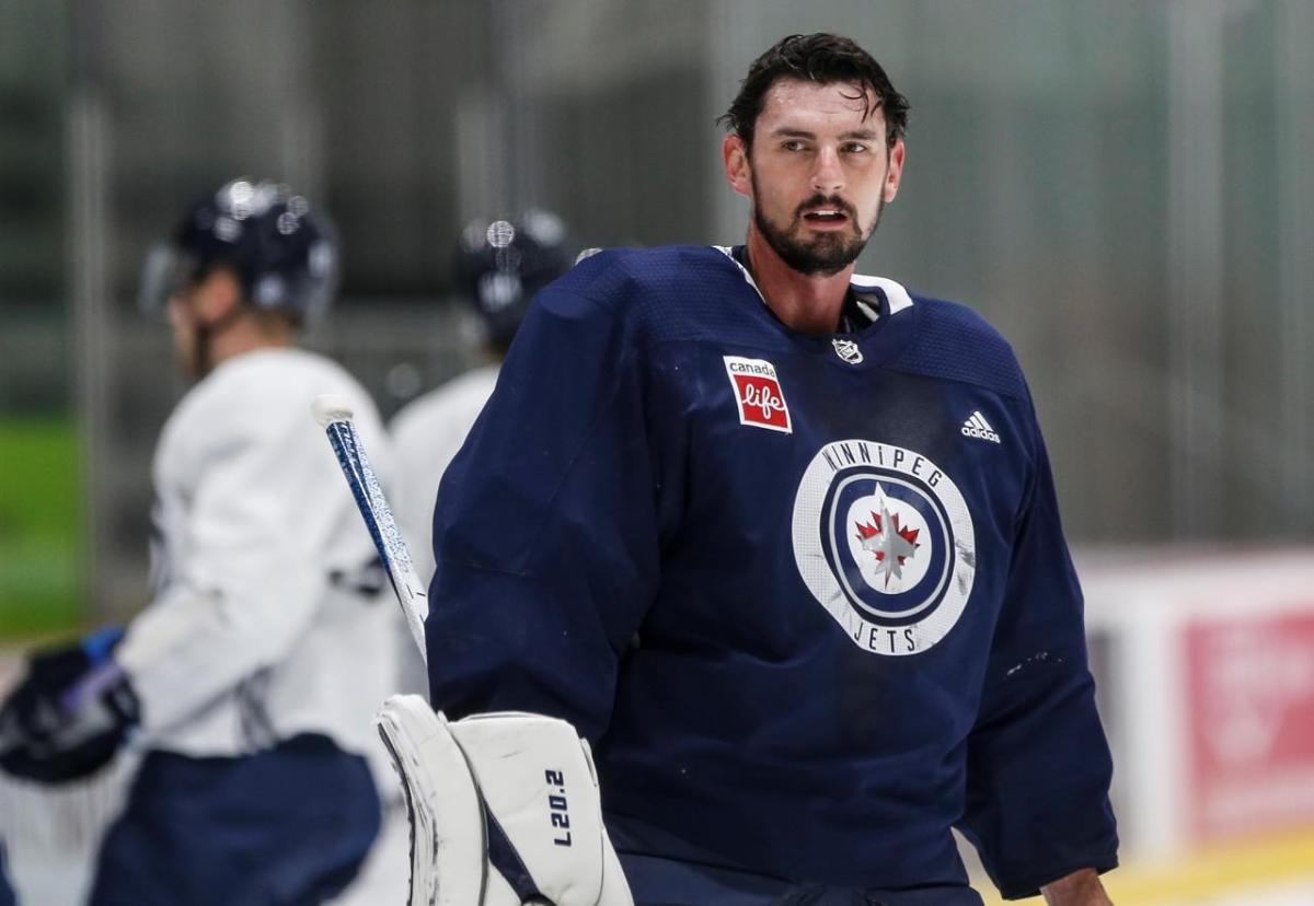 Winnipeg Jets preseason vs. Calgary Flames tonight, Connor Hellebuyck  starts in goal 