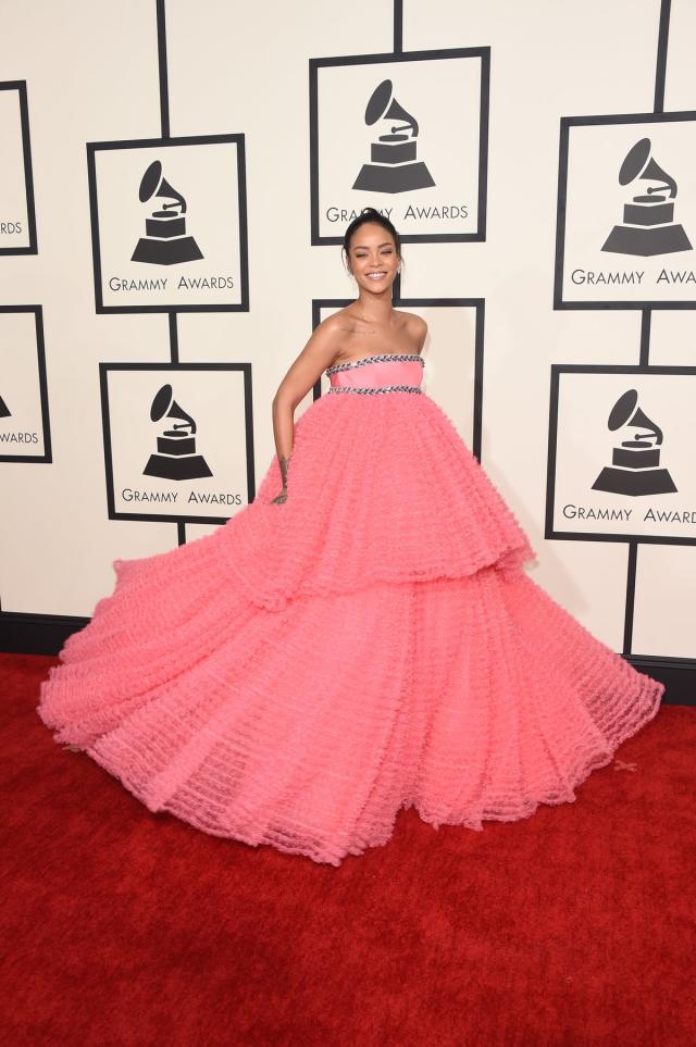 Grammys 2020: Ariana Grande Wears a Dramatic Tulle Ballgown on Red Carpet