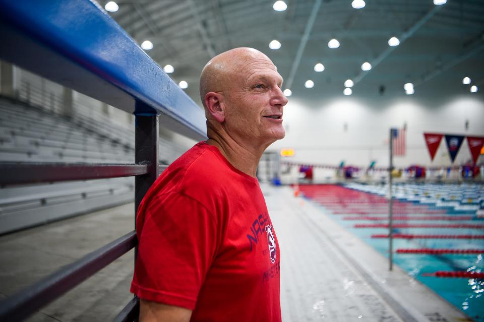 Swimmer Don Cooper gets ready for his daily swim at Centennial Sportsplex Aquatic Center in Nashville, Tenn., Thursday, July 28, 2022.