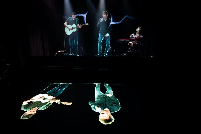 Interactive hologram performance